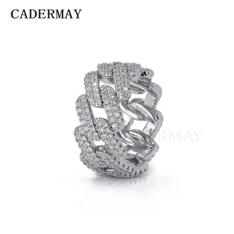 

CADERMAY Jewelry Wholesale 100% S925 Silve Trendy DEF Round Shape Moissanite High Quality Anniversary Gifts Rings For Women