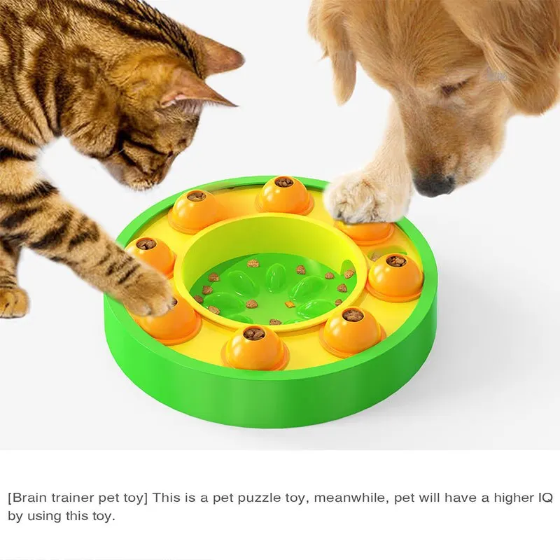 

Pet Dog Feeding Granary Interactive Roulette Dog Bowl Puzzle Slow Leakage Training Turntable Smart Multifunctional Dog Toy