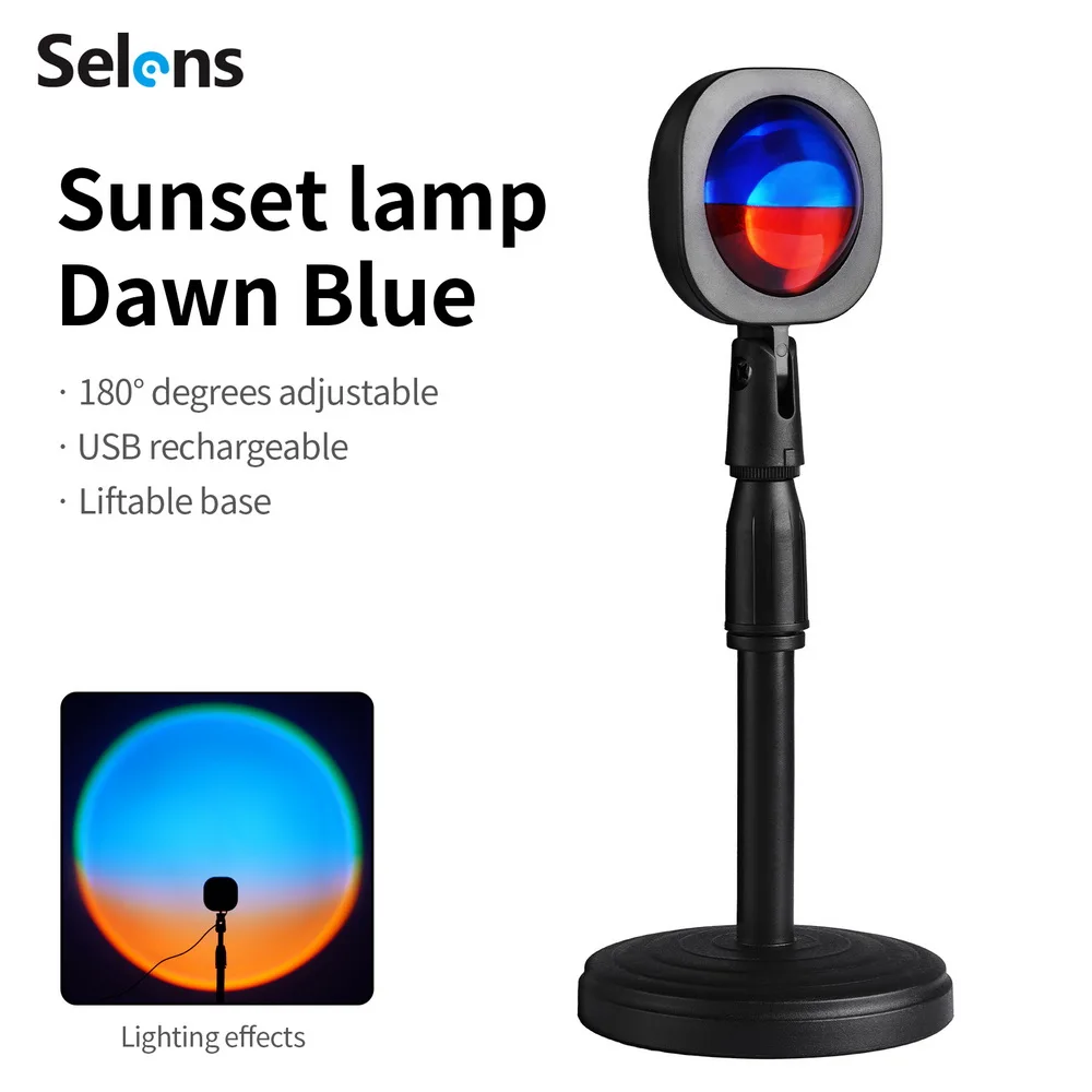 

Светодиодный светильник Selens Sunset, неоновый ночник с радугой, настенный светильник для фотосъемки, вечерние украшения