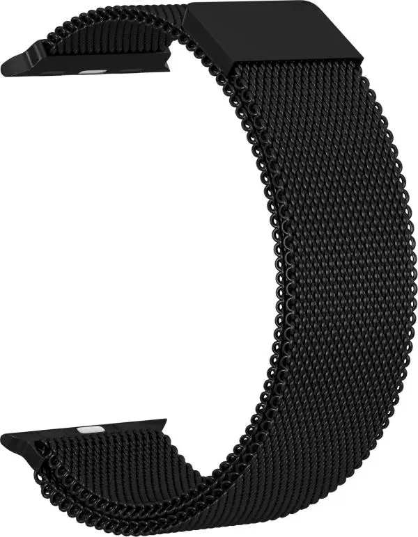Ремешок металлический GSMIN Milanese Loop для Apple Watch Series 4 42/44 (Черный)