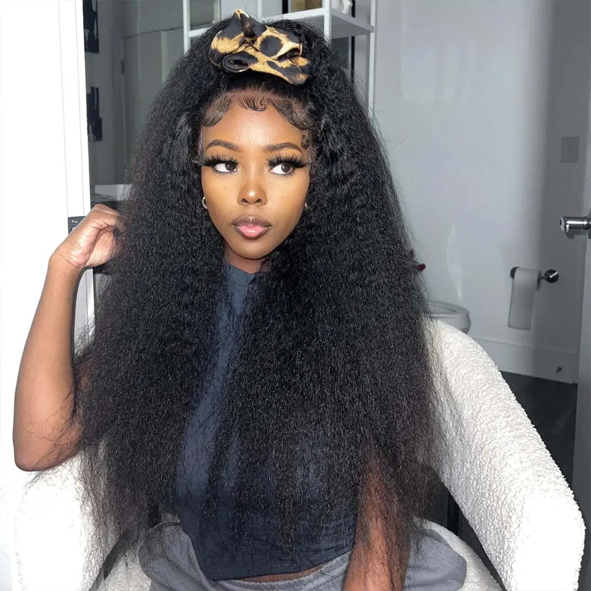 

Transparent Kinky Straight 13x4 Lace Front Wig Pre Plucked Yaki Brazilian For Woman Natural Hairline 4x4 Closure Human Hair Wigs