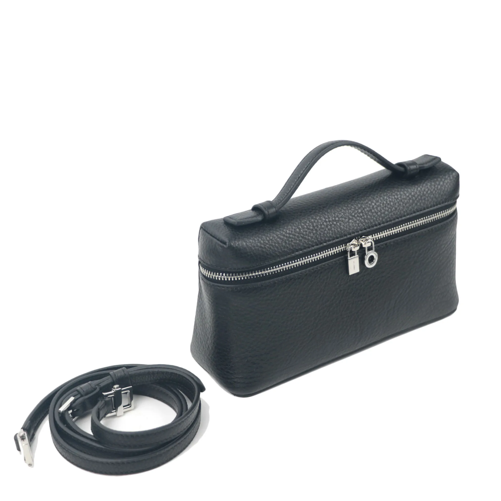 

Custom Letters Cow Leather New Design Women Handbag Simply Fashionable Rice Box Bag Shoulder Bag Makeup Bag
