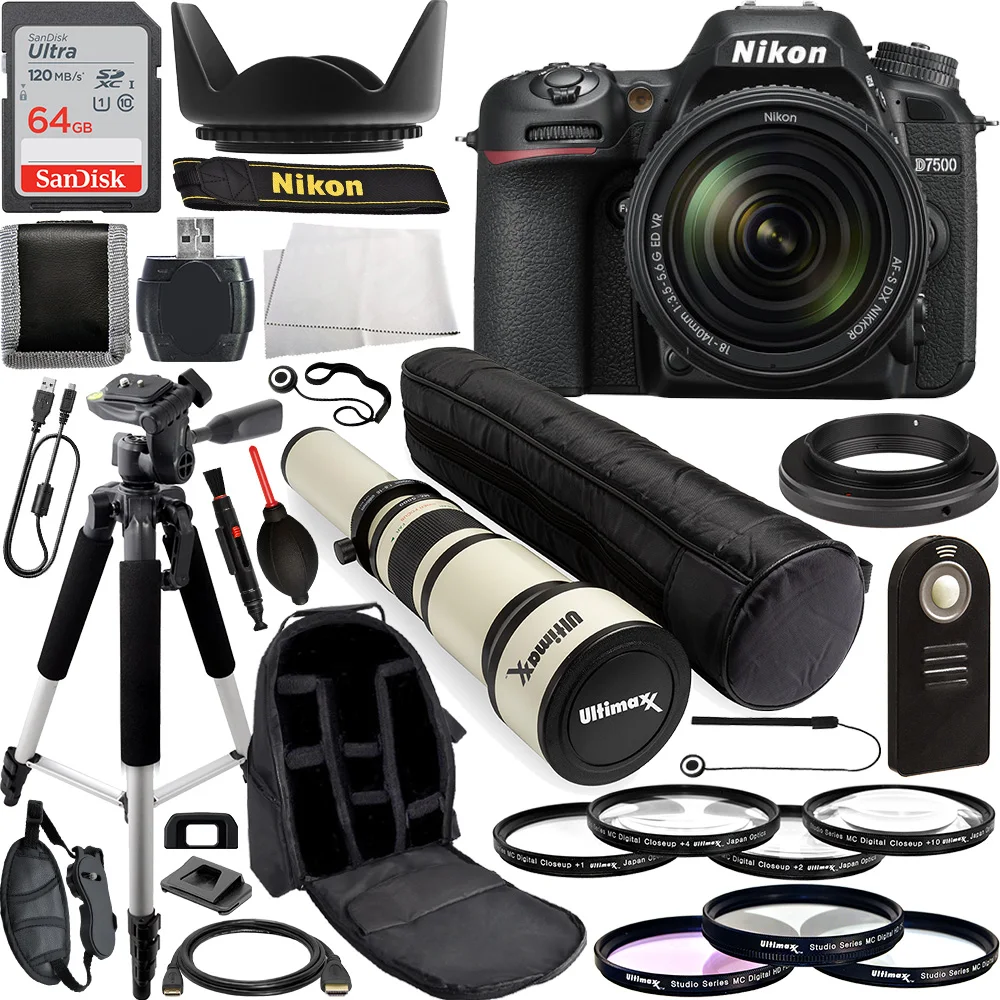 

Большая скидка на новую видеокамеру Nikon D7500 DSLR 4K черного цвета