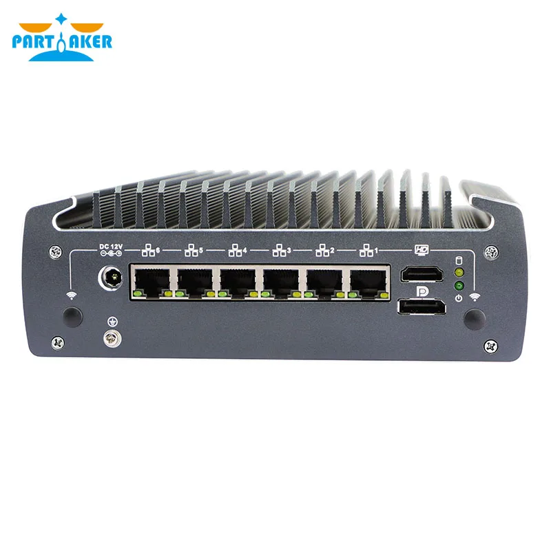 Fanless Mini PC 6 Intel I225-V 2.5GbE NIC 1 HD 1 DP TPM2.0 AES-NI Soft Router VPN Server ESXI Rugged Micro Firewall Appliance images - 6