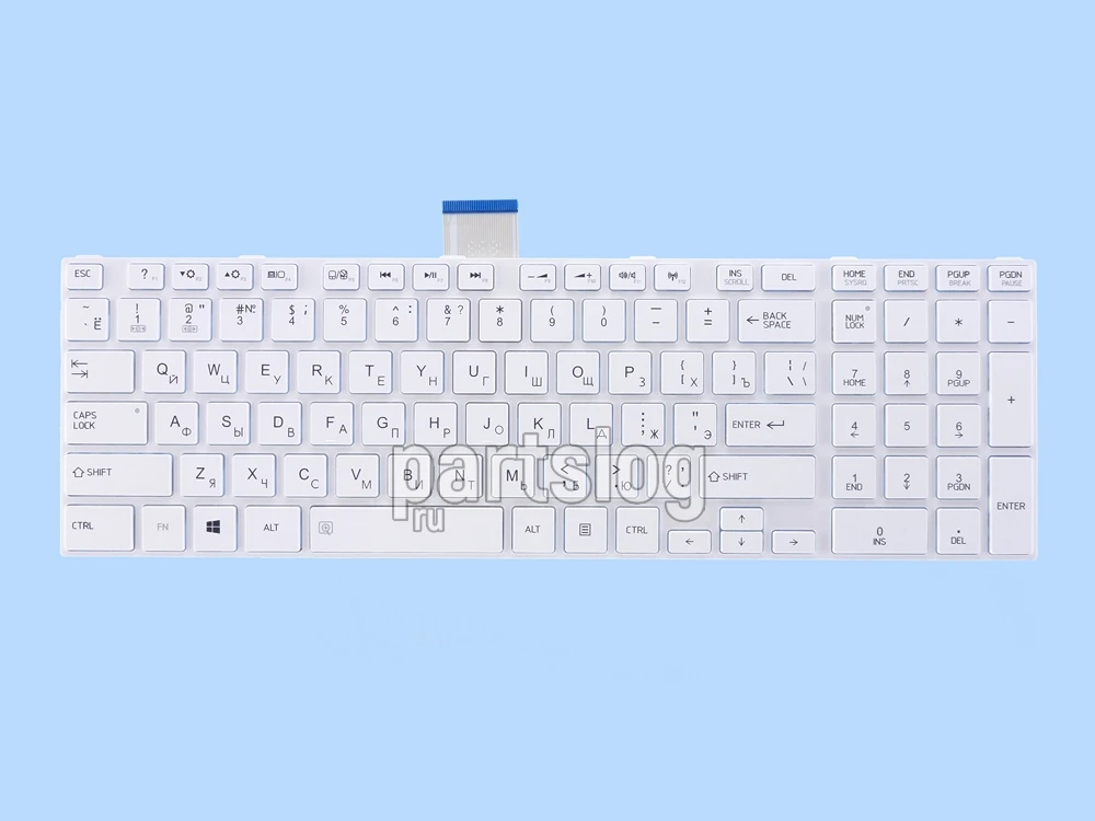 Клавиатура для Toshiba C50 C70 C850 L850 P850 Белая рамка