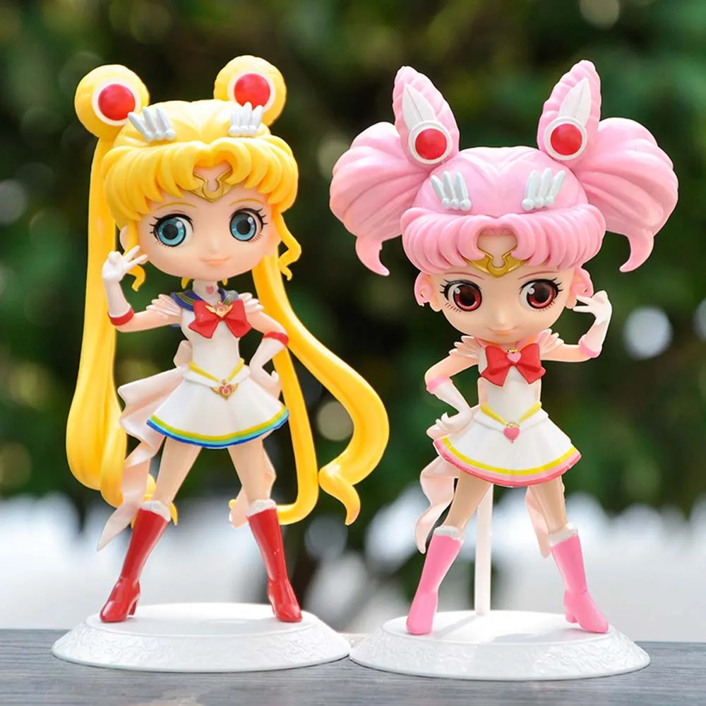 Купи Anime Sailor Moon Figure Cartoon Kawaii Tsukino Usagi Manga Statue PVC Action Figure Collectible Model Toys Cake Decor Doll Kids за 1,322 рублей в магазине AliExpress