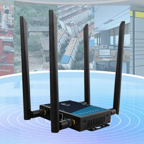 WiFi-маршрутизатор промышленного класса 4G Широкополосный беспроводной маршрутизатор со слотом для SIM-карты Антенна Защита брандмауэра EU/US Plug