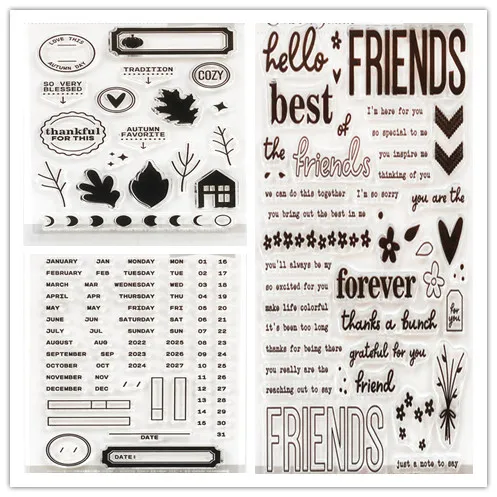 

2022 News English stamp Clear Stamps for Scrapbooking Transparent Silicone Rubber DIY Photo Album Decor 1013