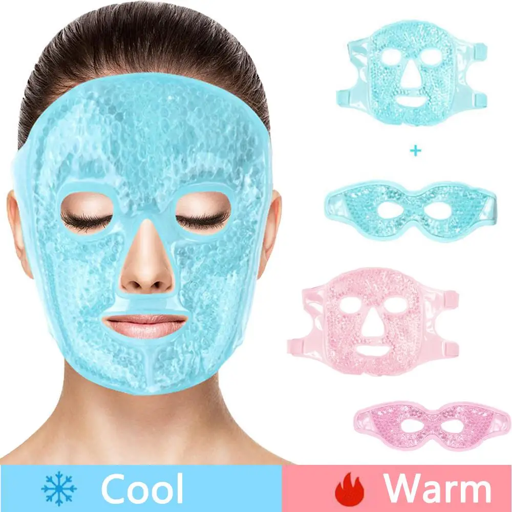 

Gel Cold/Warm Face Eye+Facial Masks Hot Ice Pack Korean Skin Care Relieve Fatigue Reusable Mask Super Soft Cold Ice Care Mask
