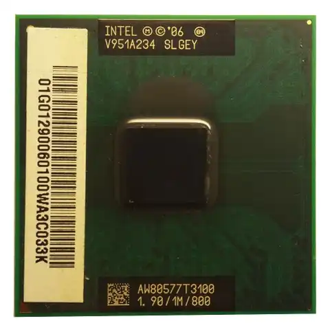 Процессор Intel Celeron T3100 Socket PGA478, BGA479 (1,90 GHz, 1 MB L2 Cache, 800 MHz) с разбора