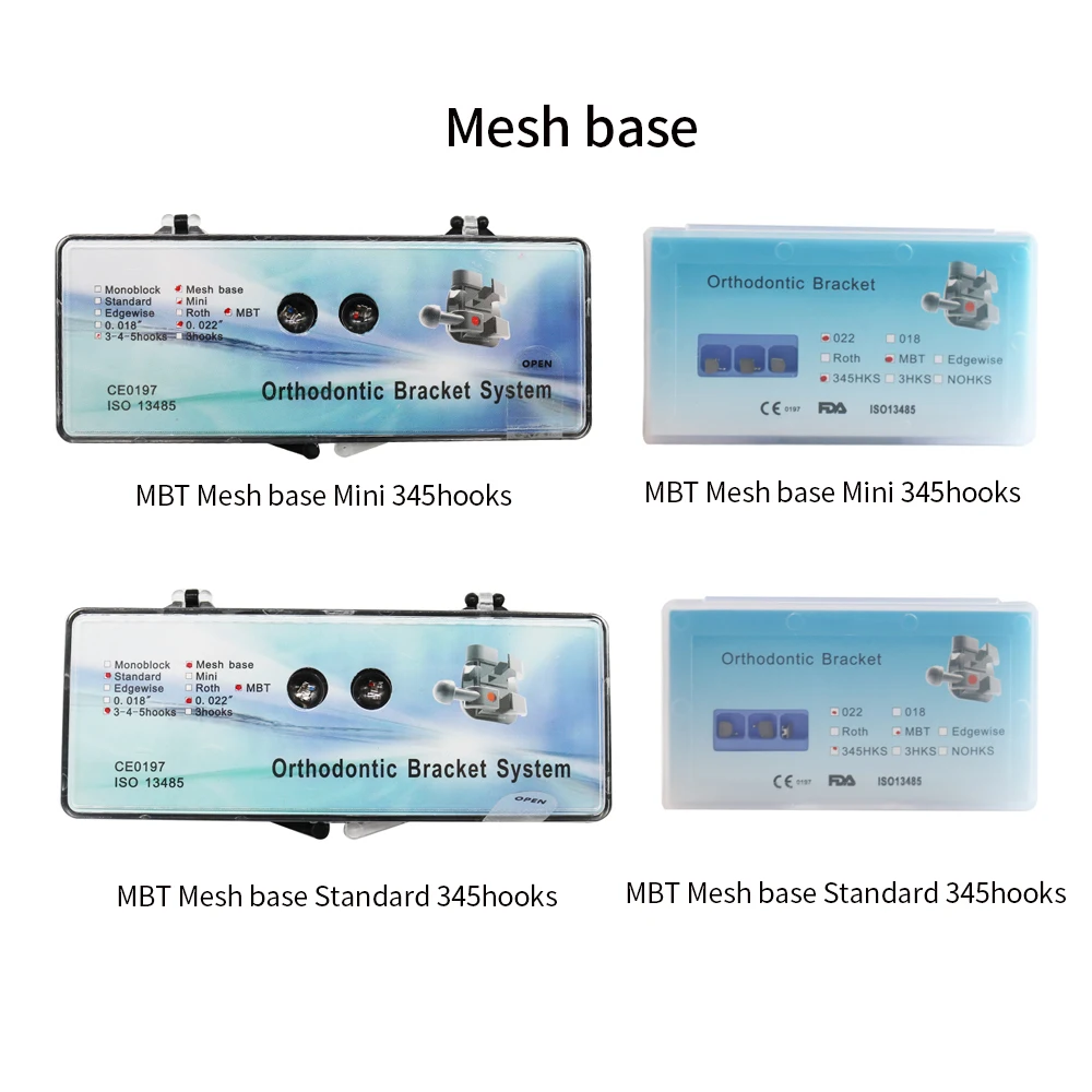 Ортодонтическая Скоба MBT Meshbase 022 1 упаковка 20 шт. кронштейн для скобы 345крючки