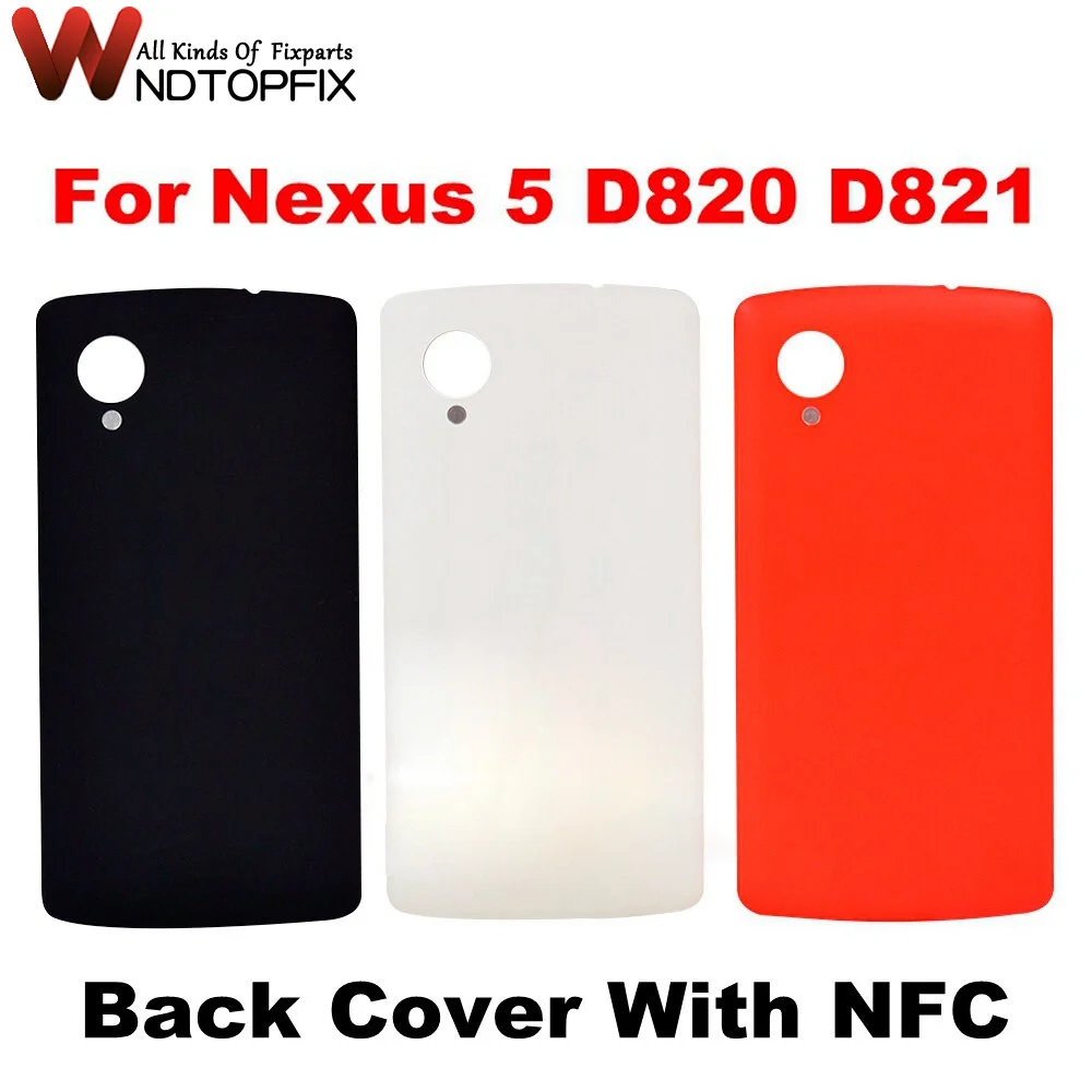 

For LG Nexus 5 D820 D821 Back Battery Cover Rear Door Housing Case + NFC Antenna Replacement For LG D820 Battery Cover with NFC