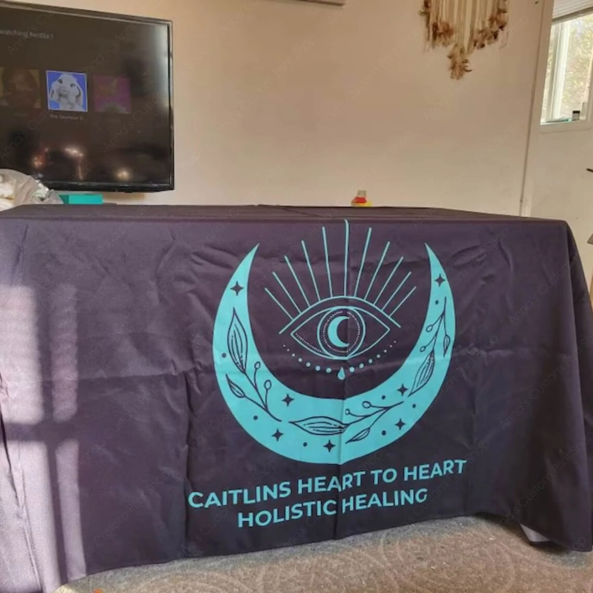 

Высококачественная плоская скатерть, полноцветная печатная рекламная акция, 8 футов скатерть