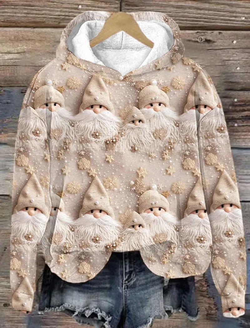 

Women's Santa Print Hoodie