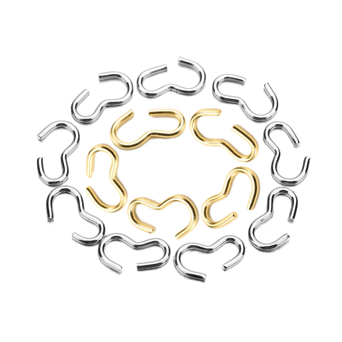 50pcs Stainless Steel Metal Connector Number 