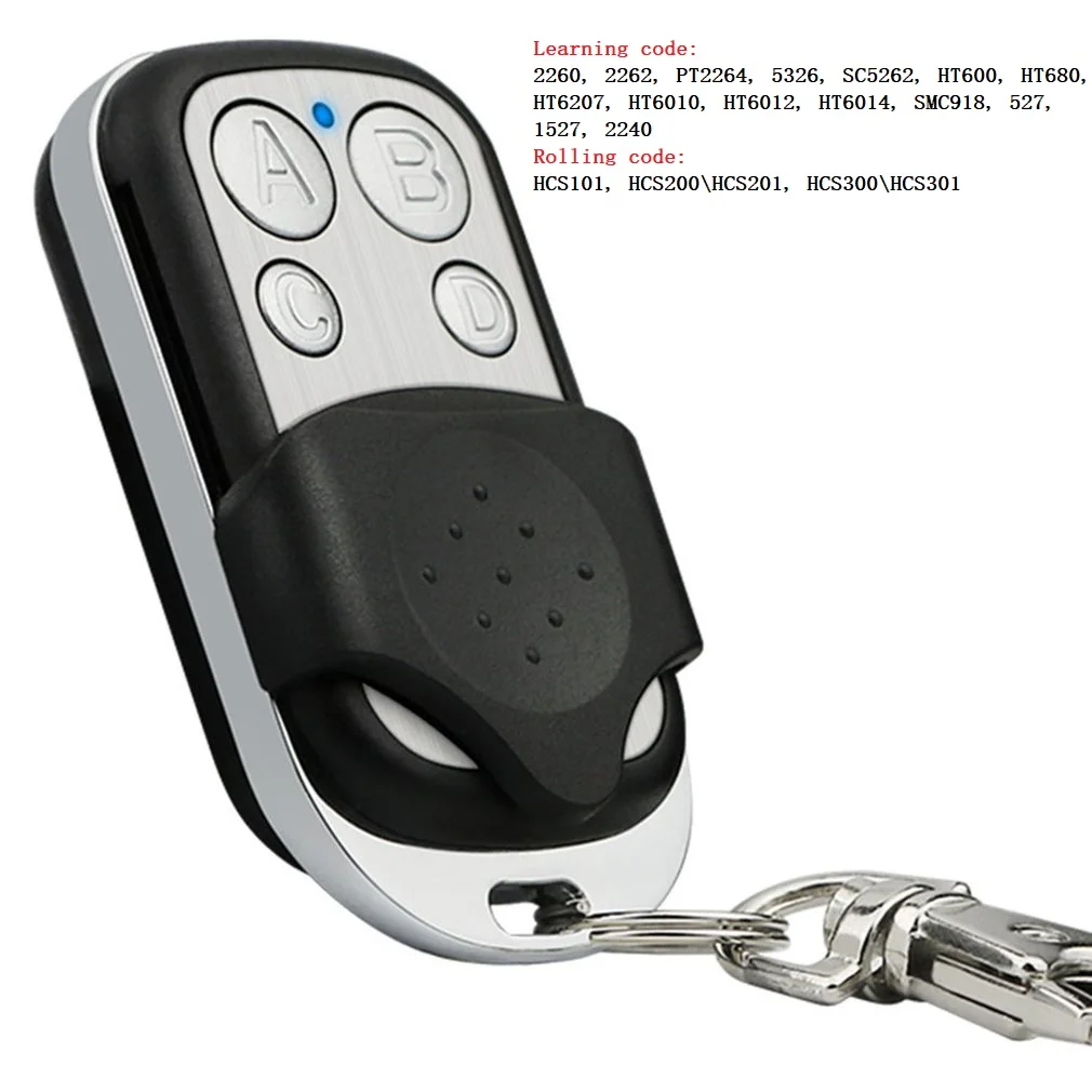 

HCS200/HCS201/HCS300/HCS301 Remote Control Duplicator Key 433MHZ Clone Rolling Code Fixed Learning Code For Gate Garage Door