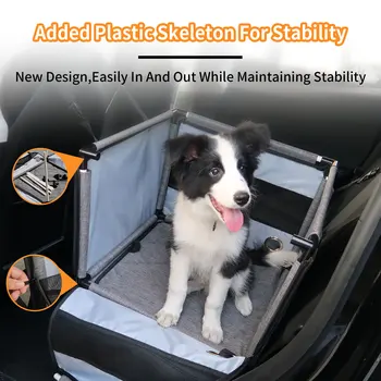 Pet Car Seat Stable Carriers Dog Accessories Safe Portable Puppy Travel Baskets Mesh Protector Waterproof Outdoor Pet Supplies 3