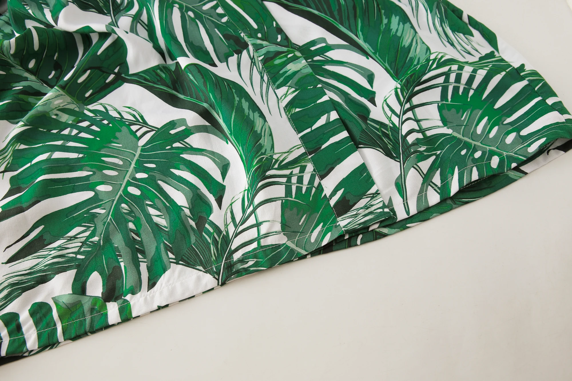 2021 New Tropical Rayon Cotton Pajamas Set Women Summer Sleeping Wear Rayon Fabric 2PCS Short Pajamas Suit