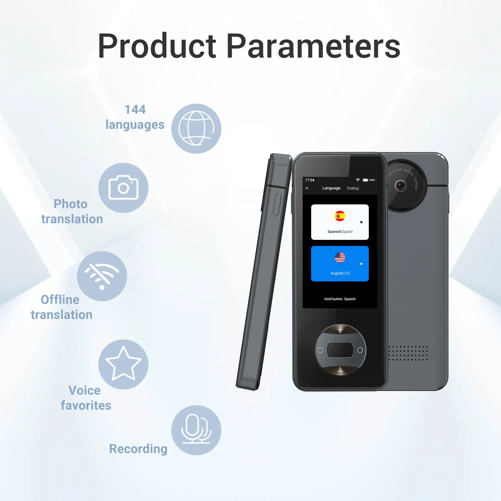 Переводчик Wooask W10 144 языка двунаправленный переводчик в реальном времени