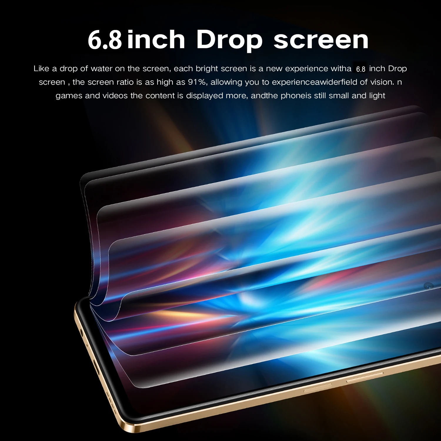Новый мобильный телефон Note 40 Pro 2025 года 6 8-дюймовый HD-смартфон 8G + 256G 5G Dual Sim Celulares