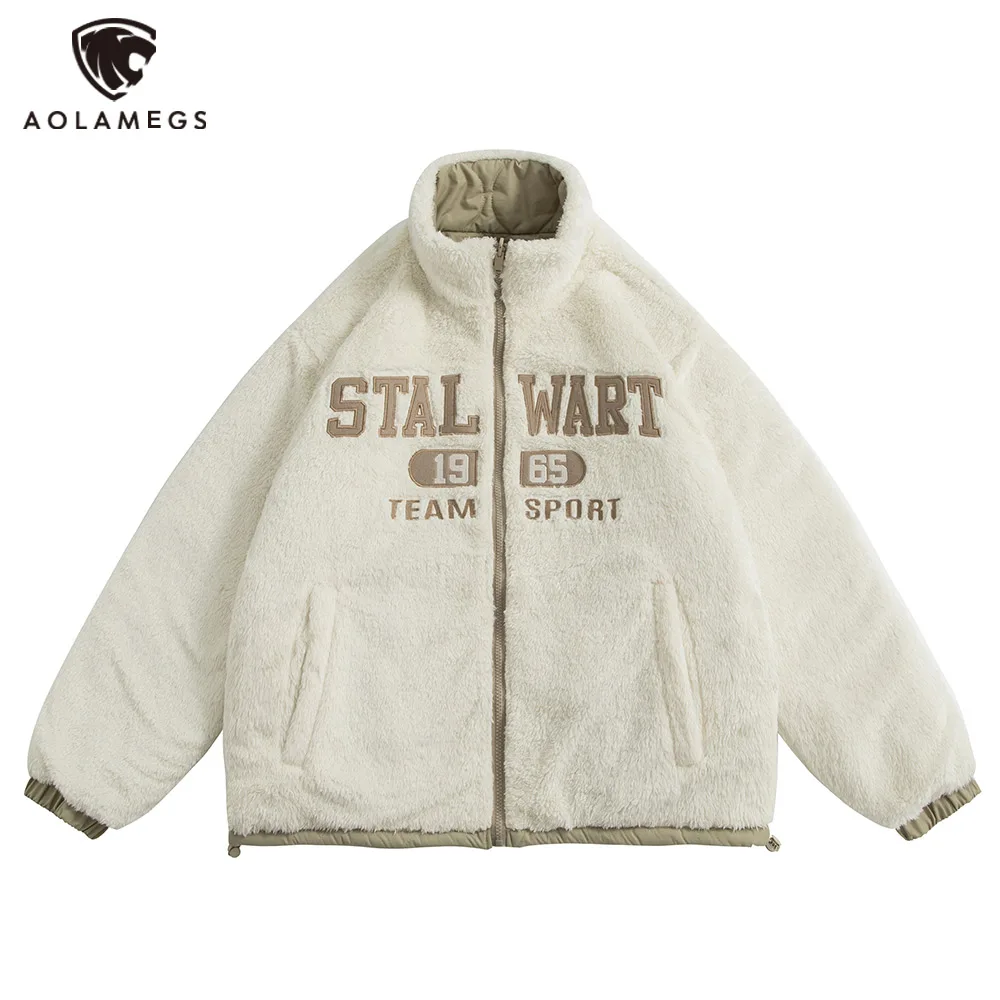 

Reversible Winter Jacket Parkas Streetwear Letters Print Men's Jacket Coats Zipper Hip Hop Warm Coat Casual Fashion Men Clothes
