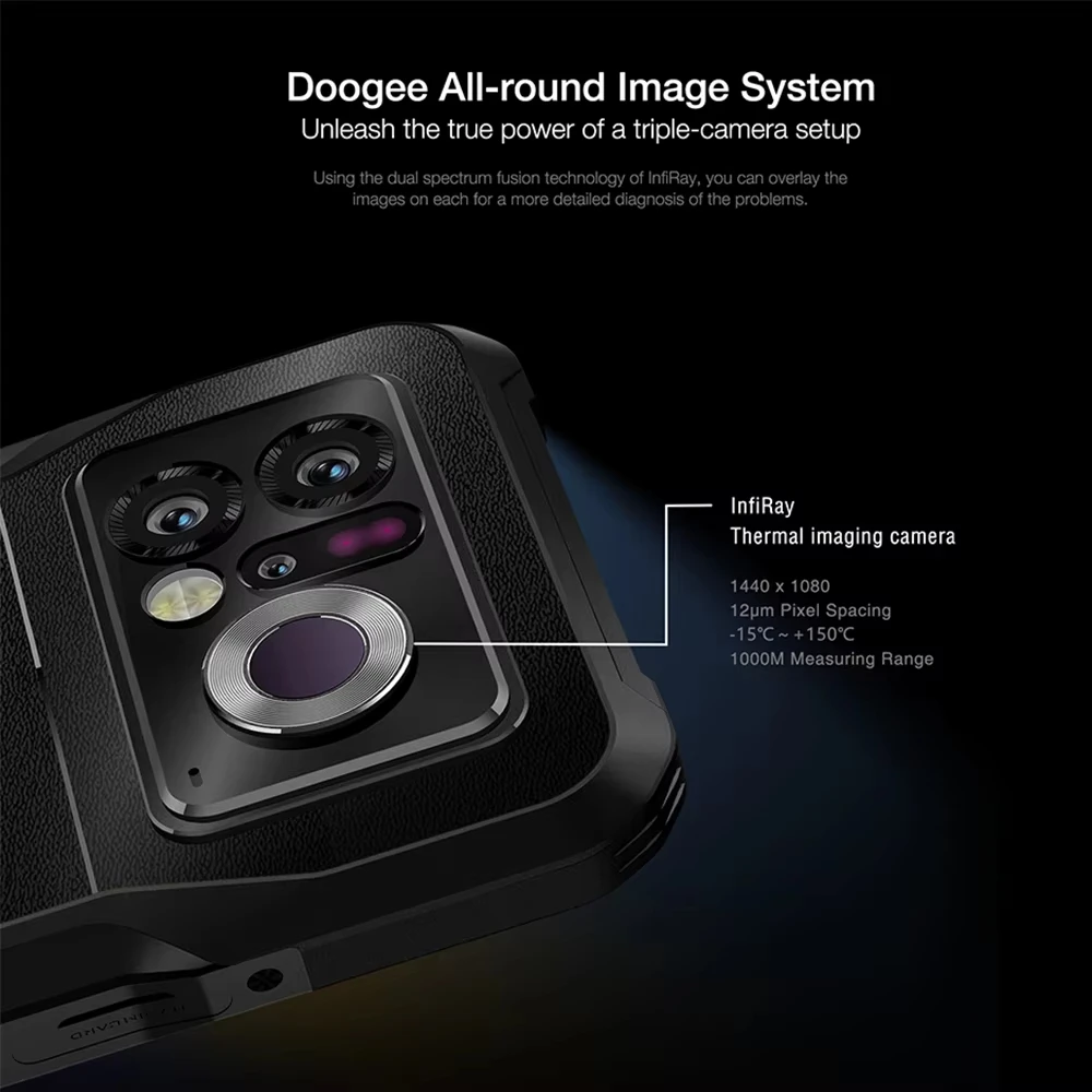 Фото DOOGEE V20 Pro — защищенный смартфон с 6,43-дюймовым 2K-дисплеем, тепловизионной камерой, 12 ГБ + 256 ГБ памяти, 64-мегапиксельной камерой, аккумулятором 6000 мАч и зарядным устройством 33 Вт, Android. №5