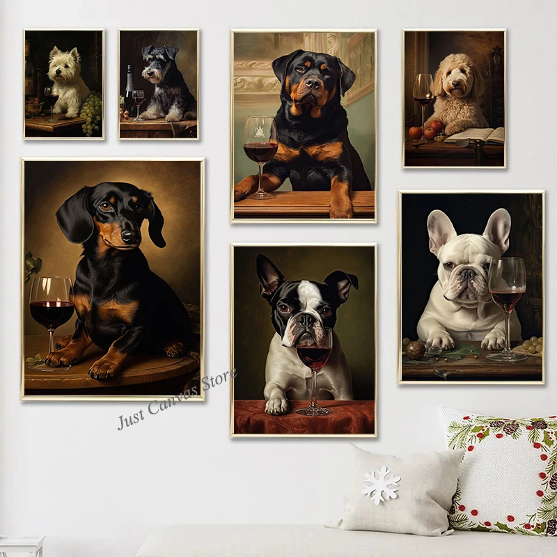 Картина на холсте с изображением собаки