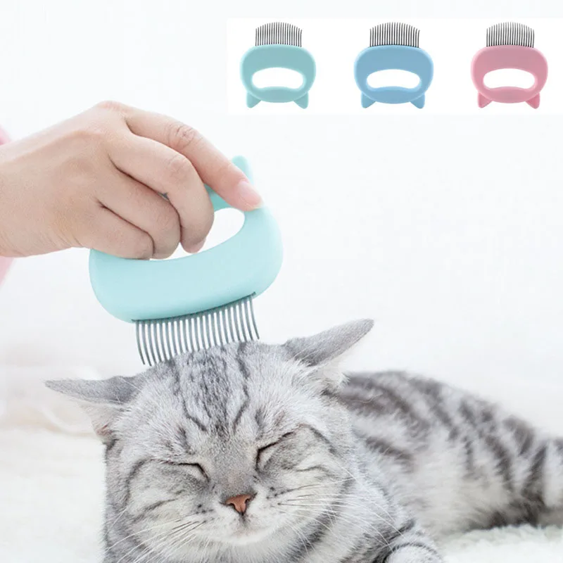 

Pet Dog Cat Combs Hair Remover Brush Grooming Tools Massage Handle Remove Loose Hairs Supplies