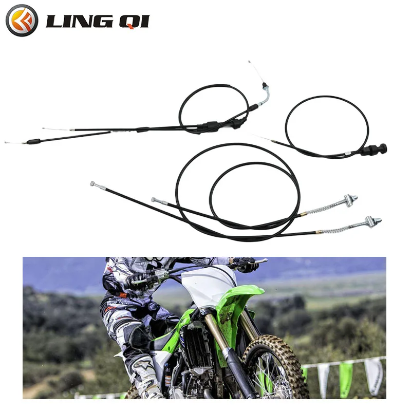 

LINGQI Modified Brake Throttle and Choke Combination Cable Set Fit For Yamaha PW50 PY50 Pit Pro Dirt Bike Y-Zinger Peewee