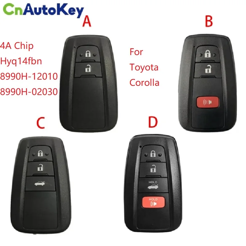 CN007266 для Toyota Corolla Remote 2/3/4 Кнопка Smart Key 312/314 МГц 4A чип Hyq14fbn 8990H-12010 8990H-02030 |