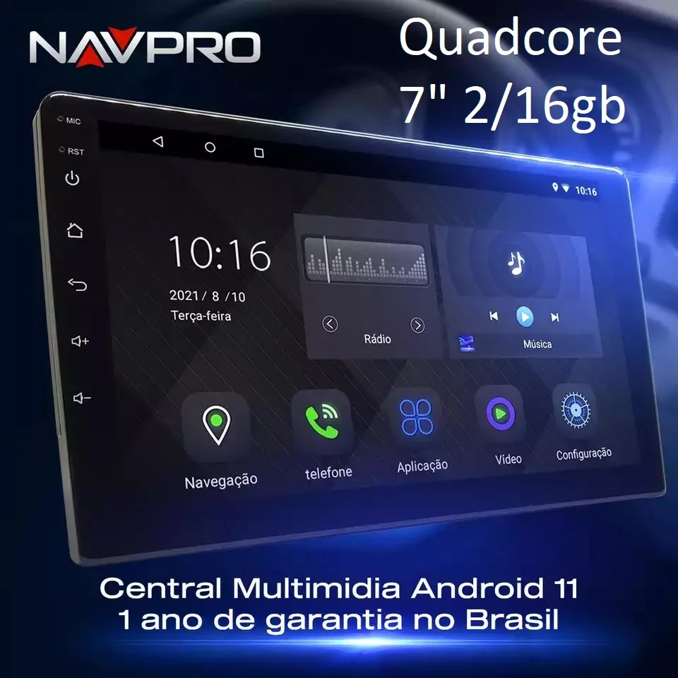 

Центральный мультимедийный экран 7 дюймов Android T3L PLUS NAVPRO 2.5D IPS 2 ГБ/16 ГБ DSP Carplay Android Автоматическая Беспроводная гарантия 1 год BR
