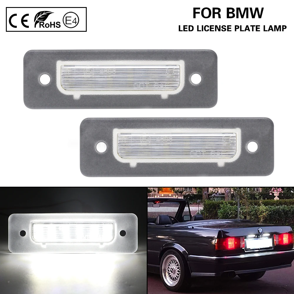 

2 шт., подсветка номерного знака для BMW E30 M3 E28 M5 E26 M1 Z1 Roadster E23 E24 E12