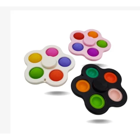 

Spinner Com 5 Pop It Tik Tok Hand Giro Brinquedo Anti Stress
