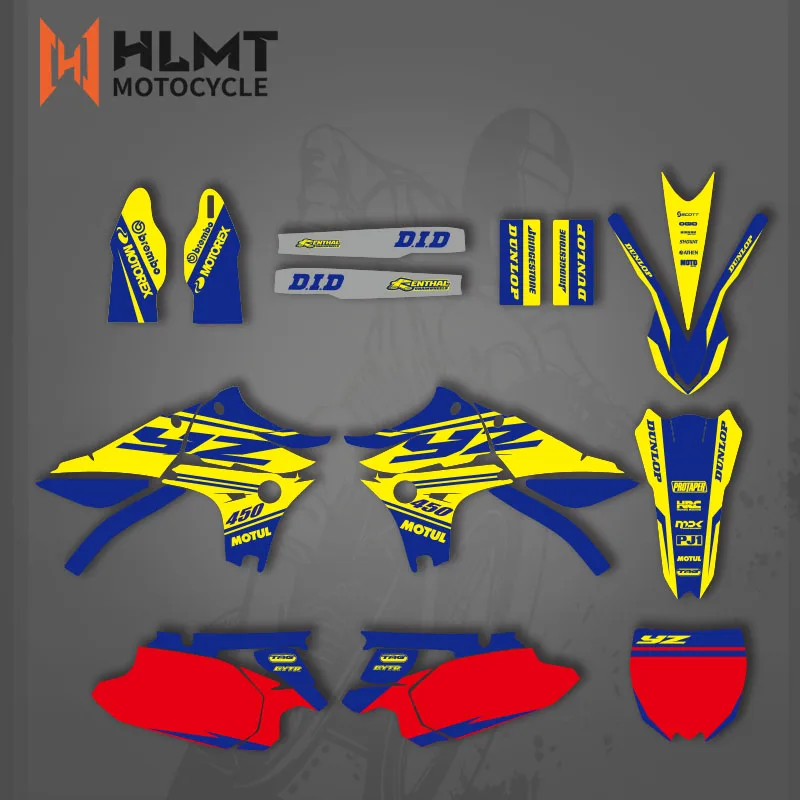 

HLMT GRAPHICS & BACKGROUNDS DECALS STICKERS Kits For Yamaha YZ450F YZF450 2010 2011 2012 2013 YZF 450 YZ 450F