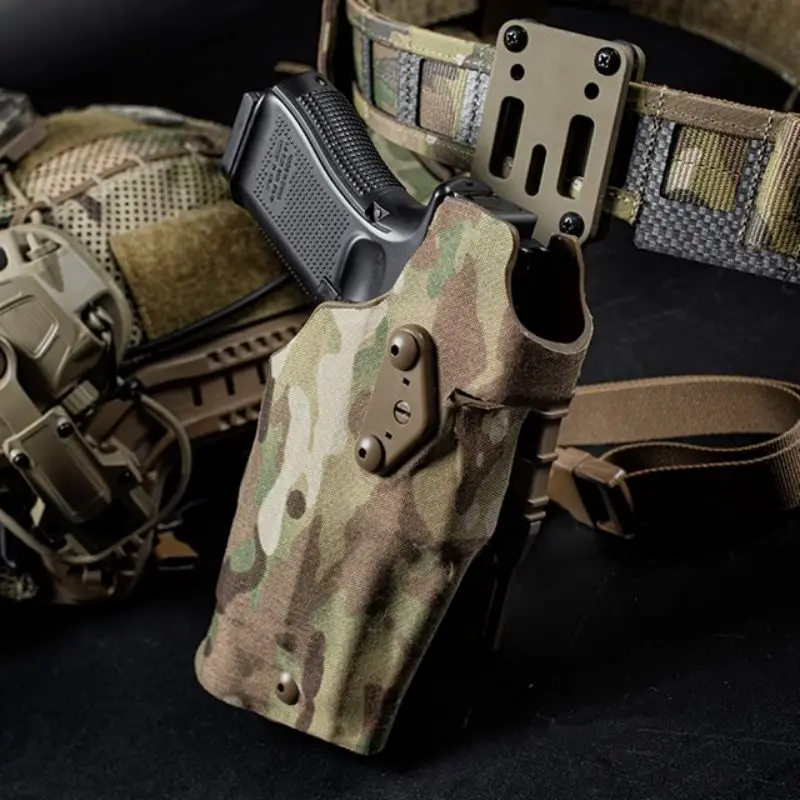 

Тактическая кобура 6354 для Glock 17 19 с X300 X300u светильник Автоматическая кобура для пистолета Крепление Адаптер охотничье снаряжение