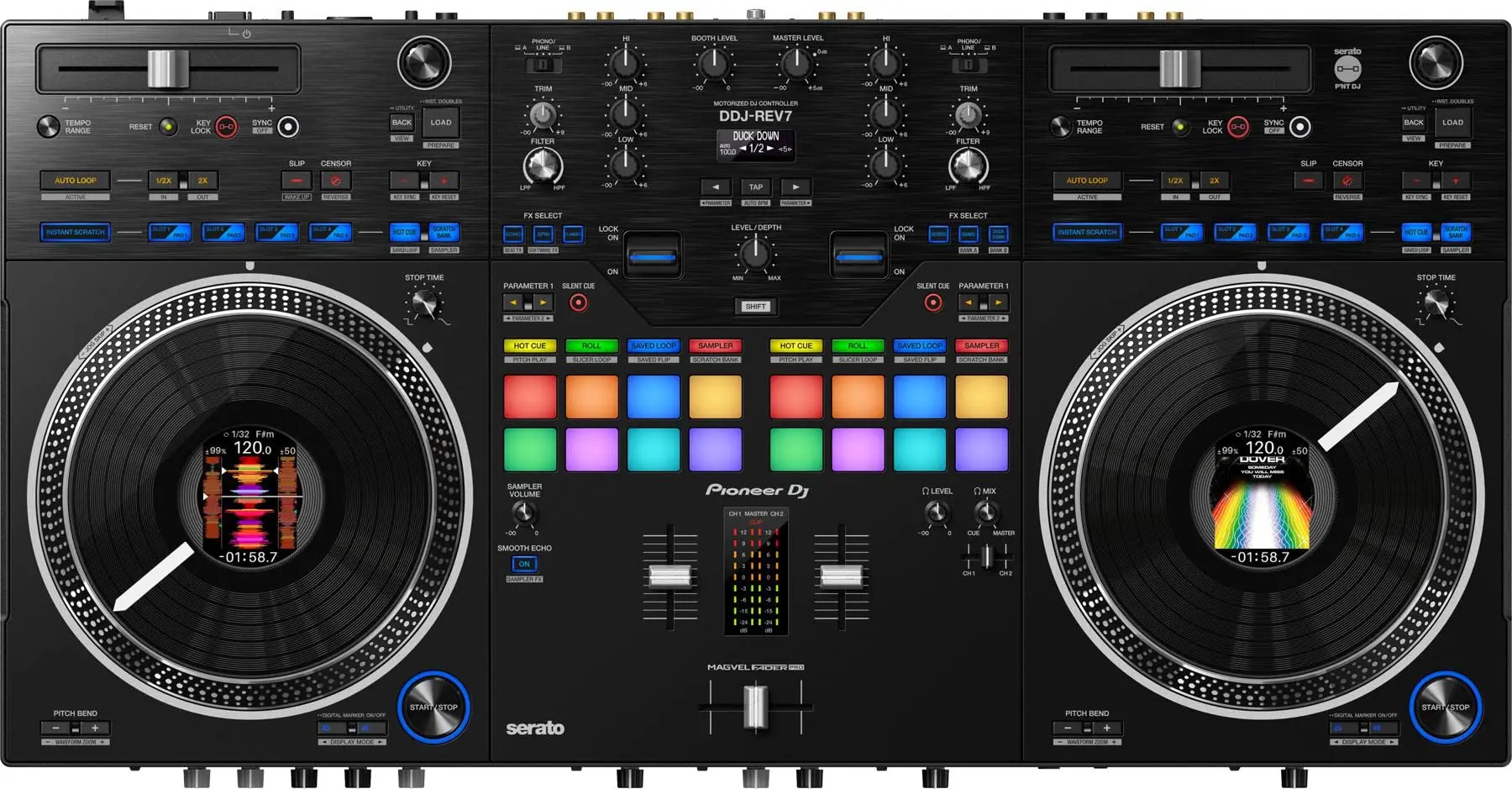 

HIGH QUALITY ON Pioneer DJ DDJ-REV7 2-deck Serato DJ Controller