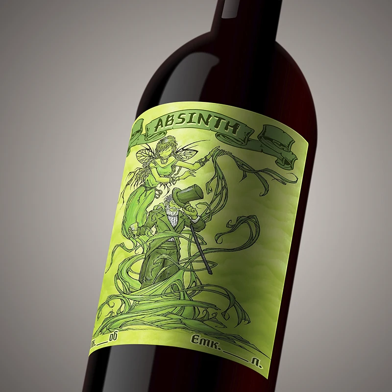 Absinth Абсент Наклейки Этикетки для бутылок самогона. 30шт. На бутылки Забавные