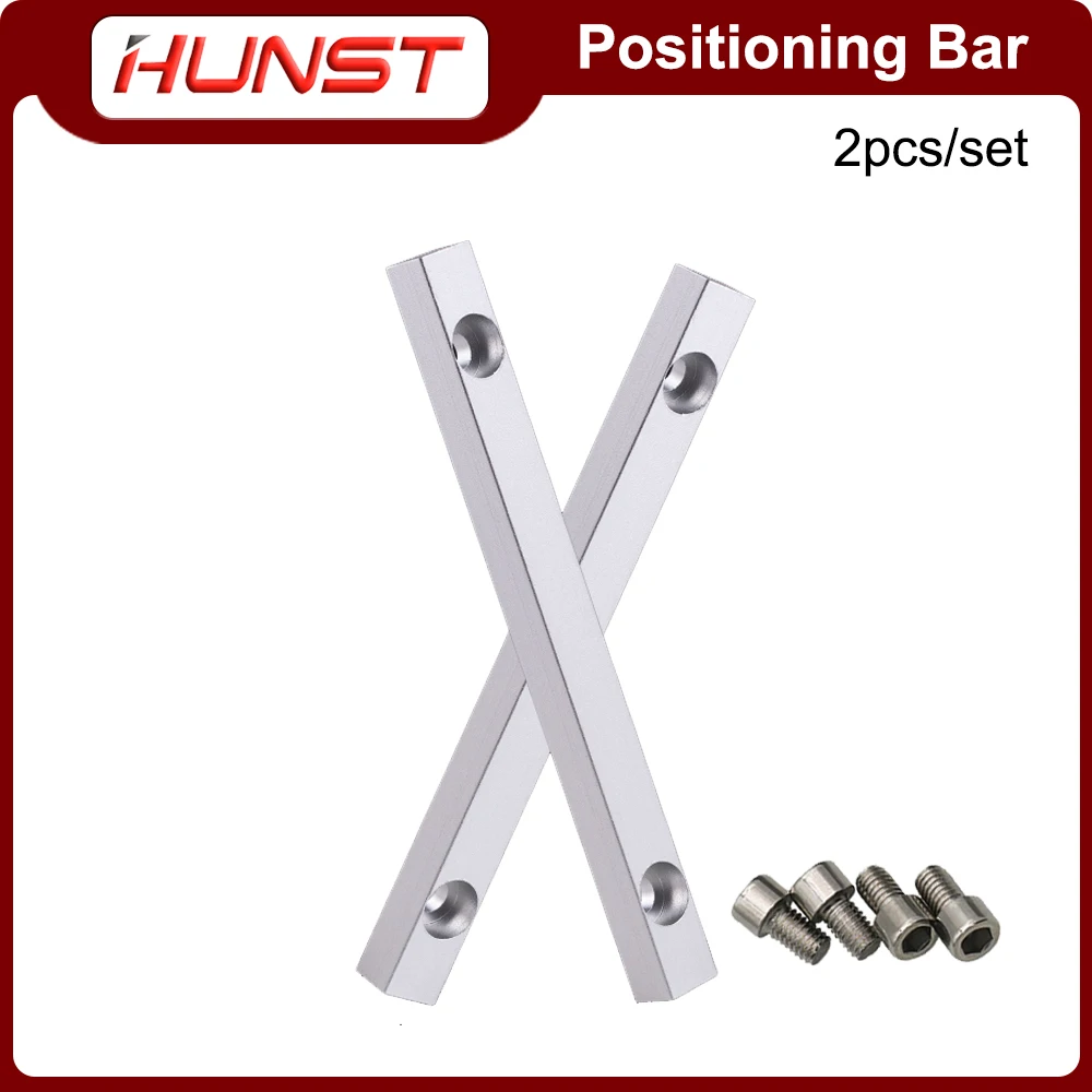 HUNST 2pcs Fiber Marking Worktable Positioning Bar 125*12mm Dia.6mm for DIY Fiber & Co2 Marking Engraving Machine