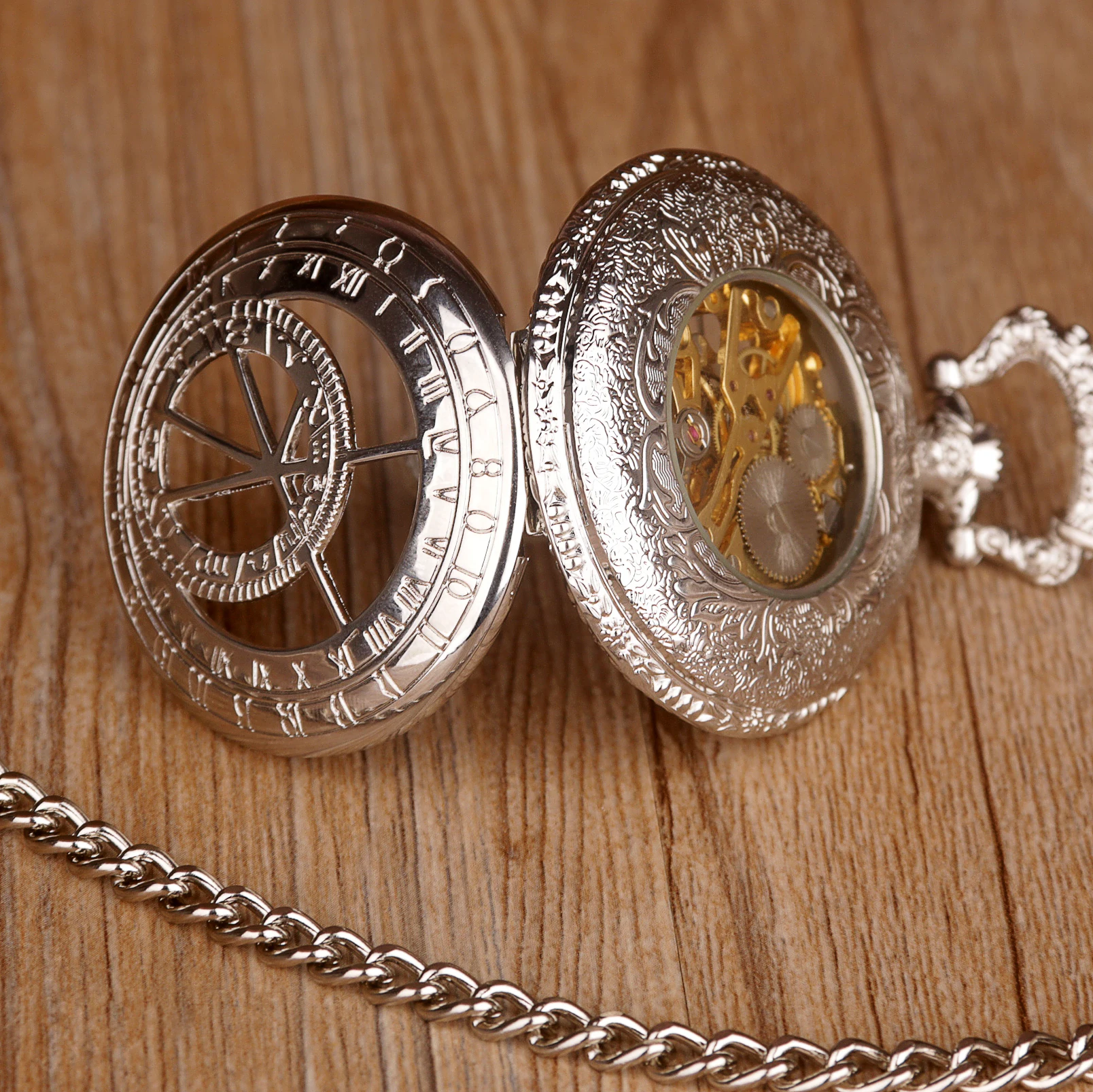 New Arrival Unquie Silver Luxury High Quality Pocket Watches Minimalist Hollow Carved For Men Women Necklace Pendant