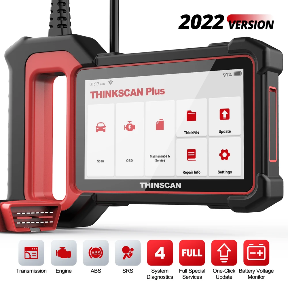 Сканер THINKCAR Thinkscan Plus S5 OBD2 диагностический инструмент для ABS/SRS/ECM/TCM - купить по