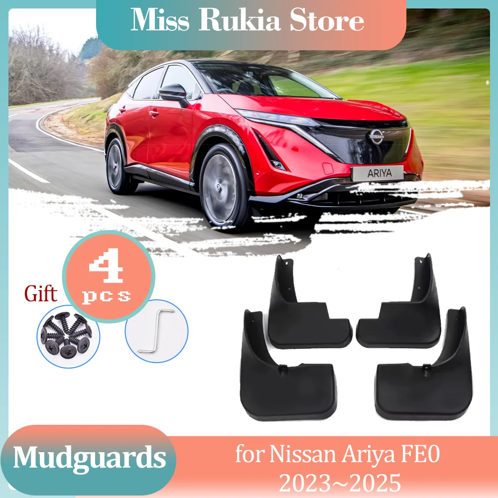 4 шт. автомобильных брызговиков для Nissan Ariya FE0 2023~2025 2024 брызговики передняя часть