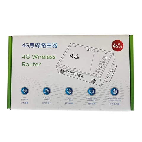 EU/US Plug 4G WiFi Router Промышленный широкополосный беспроводной маршрутизатор 4G со слотом для SIM-карты Антенна Защита от брандмауэра