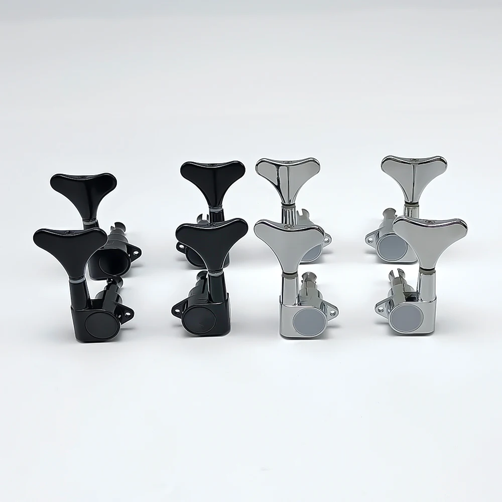 A Set 4 Pcs Fish tail Buttons Bass String Tuners Tuning Pegs keys Machine Heads For Electric Bass Guitar
