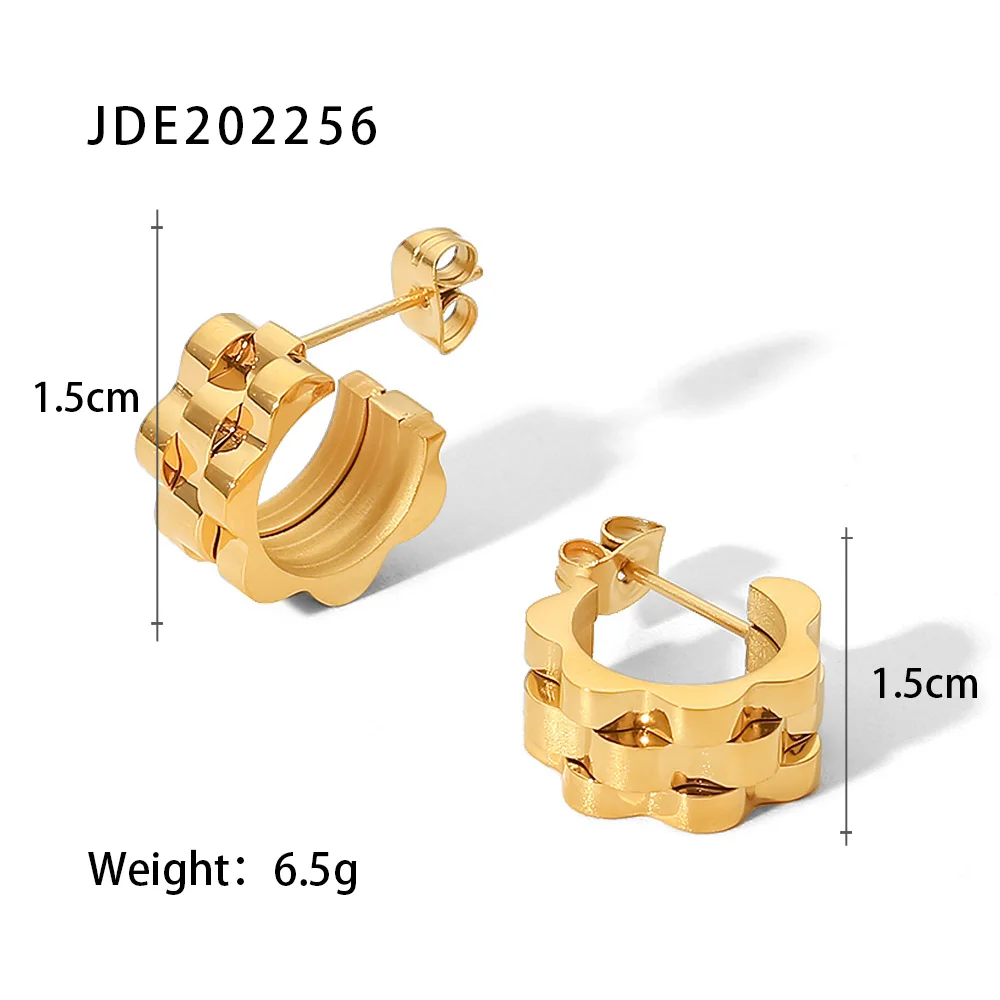Женские серьги с покрытием из нержавеющей стали Uworld 18-каратного золота в стиле