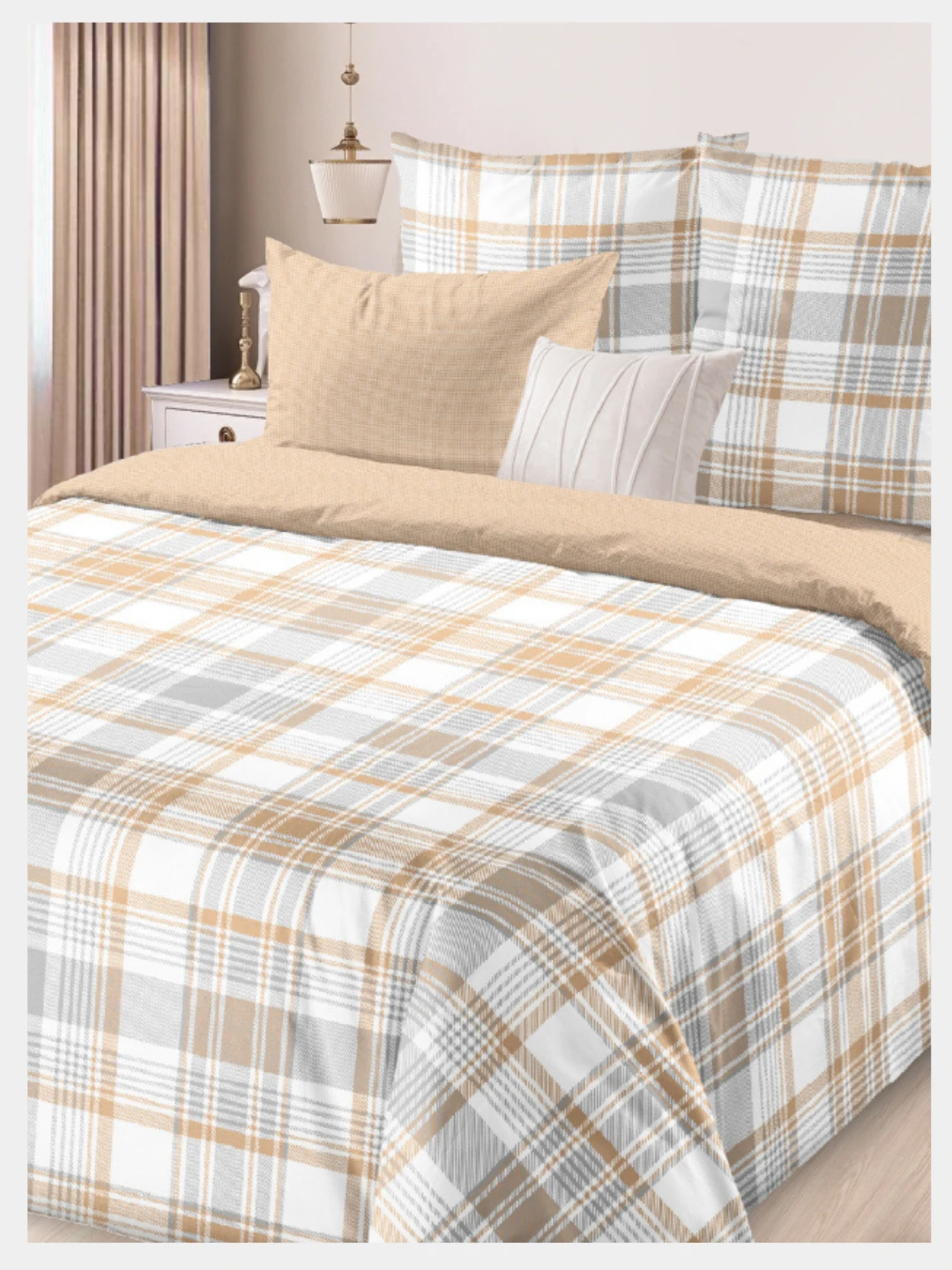 Постельное Белье Белое В Клетку Купить