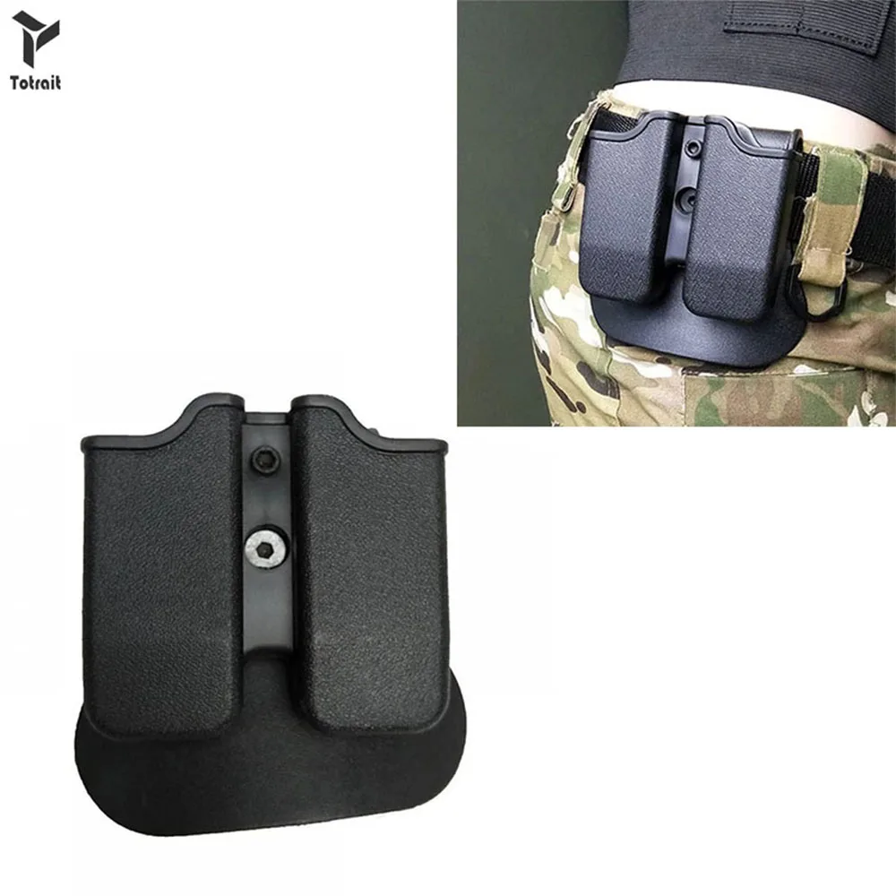 

Totrait Tactical High New Quality Double Gun Magazine Holster Case For Glock 17 19 Belt Hunting Gun Accessories