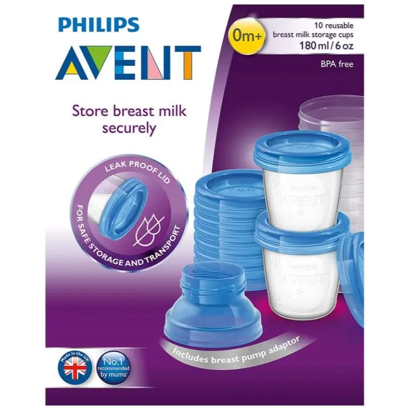 Фото Контейнеры для хранения грудного молока Philips Avent SCF618/10, контейнер для хранения грудного молока для мам и младенцев, набор для хранения молока... №2