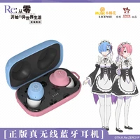 genuine authorized rezero bluetooth headset wireless sports in ear rem ram headset anime for apple xiaomi vivo huawei samsung