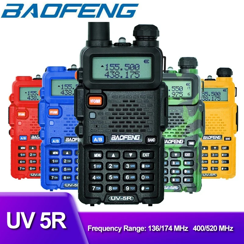 

UV-5R BaoFeng 5W Walkie talkie VHF/UHF136-174Mhz & 400-520Mhz Двухдиапазонная рация Baofeng UV 5R портативная рация UV5R