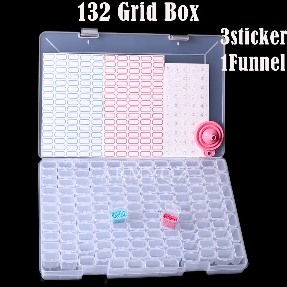 

Шкатулка для ювелирных украшений, органайзер для хранения бусин, 132/28 ячеек